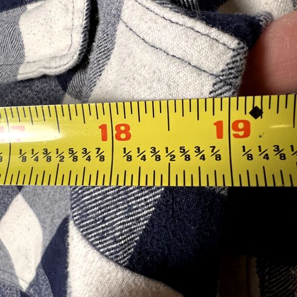 J.Crew Sz XS Buffalo Check Half-Zip Shacket Flannel Shirt Jacket Navy & White - Picture 11 of 11